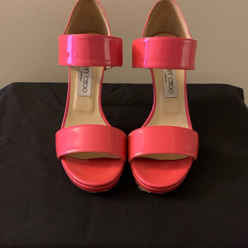 Hot pink Jimmy Choo shoes